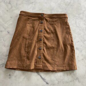 NWT Abercrombie Faux Suede Mini Skirt - Small